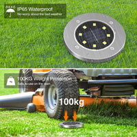 1 x RAW Customer Returns gabless solar floor lights outdoor 8-pack, solar garden lights with 8LEDs, solar lamps for outdoors, solar lights IP65 waterproof, LED solar light, solar lights garden, solar lamps for garden, lawn - RRP €29.5