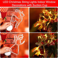 5 x Brand New Set of 3 LED suction cup Christmas lights, LED window light suction cup, LED hanging window light, Christmas decorative window light, battery-operated Christmas lights, Christmas lighting - RRP €57.65