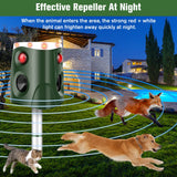 1 x RAW Customer Returns Cat Repeller Ultrasonic, 360 Cat Repellent Animal Repeller Ultrasonic Solar with IP55, Waterproof, 4 Modes, Cat Repellent Garden Cat Repeller with Flash for Dog Mink Raccoon Bird - RRP €42.99