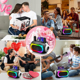 1 x RAW Customer Returns SUDOTACK Karaoke Machine with 2 Wireless Microphones, Bluetooth Speaker Box with Bass Treble Adjustment, for Party, Outdoor, Wedding, Church, Picnic, Gift, Adults Children, Black - RRP €109.99