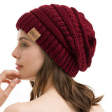 2 x Brand New REDESS Slouchy Beanie Hat for Men and Women Winter Warm Chunky Soft Oversized Cable Knit Hat - RRP €37.98