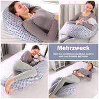 1 x RAW Customer Returns Chilling Home 2 in 1 Nursing Pillow XXL Pregnancy Pillow Side Sleeper Pillow for Baby, Pregnancy Pillow with Inner Pillow and Cotton Nursing Pillow Cover, Pillow Pregnancy Nursing Pillow Blue  - RRP €26.81