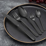 1 x RAW Customer Returns BEWOS cutlery set for 12 people, 60-piece black matt cutlery set including knife, fork, spoon, stainless steel cutlery, dishwasher safe - RRP €63.52