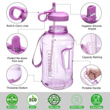 9 x Brand New FORWEWAY Large Drinking Bottle with Straw 1.5 Liter, BPA Free Leak-Proof Sports Water Bottle with Carry Handle for Gym Bodybuilding Outdoor Sports Office Purple  - RRP €163.26