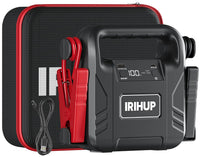 1 x RAW Customer Returns IRIHUP Jump Starter Power Bank, 4000A 12V Up to All Petrol or 10L Diesel Car Jump Starter 99.16wh Portable USB Charger Car Battery Booster Jump Leads and Jumper Cables HW-200  - RRP €99.99