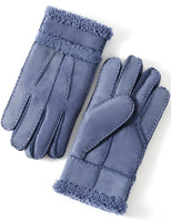 1 x Brand New YISEVEN Women s Winter Lambskin Shearling Leather Gloves Wool Lined Fur Cuffs Sherpa Merino Thick Soft Warm Fur Lining for Cold Weather Driving Gifts, Mercerized Blue L - RRP €32.26