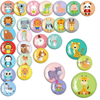 1 x RAW Customer Returns Magnets for children, pack of 30 animals fridge magnets with storage box, magnets for magnetic board, refrigerator, whiteboard, pin board, reward board, strong magnet diameter 3 cm  - RRP €14.11