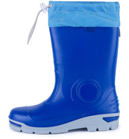 1 x RAW Customer Returns Ladeheid rubber boots for children with lacing High rain boots for boys and girls Comfortable, non-slip and lightweight rain shoes for all seasons LARB014 cornflower, 27 28 EU  - RRP €25.2