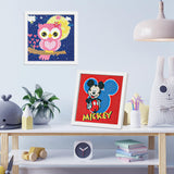 3 x Brand New TOSTOG Diamond Painting Children with Wooden Frame, 5D Cartoon Anime Mouse Full Diamond Painting Pictures Adult Children Boy Girl, DIY Gem Art Painting Kit for Home Wall Decor 18 x 18 cm - RRP €61.2