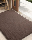 1 x RAW Customer Returns Color G doormat inside 80 x 120 cm, dirt trapper mat non-slip doormat inside washable entrance carpet inside doormats front door thin doormat inside for entrance, hallway, garden, pet dark brown  - RRP €44.69