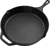 1 x RAW Customer Returns KICHLY Pre-Seasoned Cast Iron Pan - Cast Iron Frying Pan - 12.5 inch 32 cm Cast Iron Pan Round - Cast Iron Pan - Iron Pan for Stove and Grill - RRP €30.31