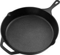 1 x RAW Customer Returns KICHLY Pre-Seasoned Cast Iron Pan - Cast Iron Frying Pan - 12.5 inch 32 cm Cast Iron Pan Round - Cast Iron Pan - Iron Pan for Stove and Grill - RRP €29.48