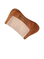 1 x Brand New Wooden Pocket Beard Comb - Benjamin Bernard - Made of Walnut Wood - Anti-Static - For the Application of Oils and Balms - 9 x 5 cm - RRP €9.99