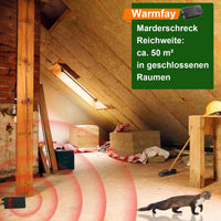 1 x RAW Customer Returns Warmfay marten repeller with plug, marten repellent house, marten trap marten ultrasound for attic, barn, garage, cellar, 230 V with power plug - RRP €22.19