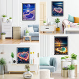 6 x Brand New RICUVED 4 Pieces Diamond Painting Pictures, 5D Beach Landscape Diamond Painting Pictures Adults Love Diamond Painting Pictures Set Full Drill Diamond Painting Cross Embroidery Painting for Home Decor - RRP €120.96