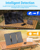 1 x RAW Customer Returns SUPAREE 30w Foldable Portable Solar Panel Portable Solar Panel 12V Portable Solar Charger with USB and USB C Ports for Mobile Tablet Hiking Camping Trekking - RRP €38.32