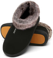 1 x RAW Customer Returns Mishansha Women s Winter Home Slippers Memory Foam Plush Slippers Deep Black, Gr.39 - RRP €23.99