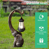 1 x RAW Customer Returns HIAME Garden Decoration Figures Solar Light, Elephant Duck Animal Statue Decoration for Garden, Garden Figures Solar Illuminated Sculpture Ornaments for Outdoors, Resin Sculpture Animal Statues Figure - RRP €31.99