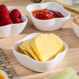 1 x RAW Customer Returns MALACASA, Ramekin.Dish series, 12-piece porcelain white dessert bowls, mini muffin baking cups, for sauce, dipping, souffle, pudding, oven safe - petal shape 3 7.5cm 75ml - RRP €22.99