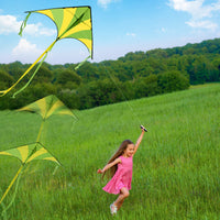 1 x RAW Customer Returns JOYIN 2 Packs Large Delta Kite Green and Rainbow Kites Easy to Fly Giant Kites for Kids and Adults with 262.5 ft Kite Line - RRP €22.61