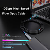 1 x RAW Customer Returns Fiber Optic USB C to USB C Cable 10M, 10Gbps USB 3.2 High-Speed Data Transfer Active Optical USB AOC for VR AR, Quest2, Webcam, Camera, Mini PC and More - RRP €110.92