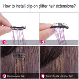 1 x RAW Customer Returns LANCAINI Clip-in Hair Tinsel Extensions Pack of 12 clips 20 Inch, Silver Glitter Tinsel Hair Extensions, Festival Gift Tinsel Fairy Hair Extension Party Dazzle for Women Girls Kids - RRP €15.13