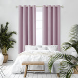 1 x RAW Customer Returns Deconovo Curtains Opaque Blackout Curtains Cold Protection 160x107cm HeightxWidth , Light Pink, Set of 2 - RRP €30.95