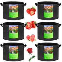 1 x RAW Customer Returns NMM Potato Planting Bag, 6 Pack 5 Gallon 18.9 L Nonwoven Fabric Tomato Planting Bags With 2 Sturdy Handles For Potatoes, Tomatoes, Flowers, Plants, Vegetables, Fruits Black  - RRP €20.99