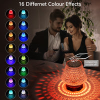 6 x Brand New Rouclo Touch Table Lamp, 16 Colors Crystal Bedside Lamp, Colorful RGB USB Rechargeable Night Light, Dimmable Acrylic LED Night Light for Living Room, Bedroom - RRP €101.94