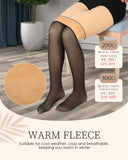 1 x Brand New Hestya 4 Pairs of Fleece Lined Women s Translucent Tights Black, Grey, 200g, 300g  - RRP €32.56