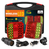 1 x RAW Customer Returns D-TECH Waterproof Wireless LED Tail Lights with Magnet 12V 24V Bluetooth LED Tail Lights for Trailer, Tractor, with 13 to 7 pin trailer adapter, Wireless LED Magnetic Battery Tail Lights Trailer - RRP €78.98