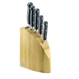 1 x RAW Customer Returns Set of 5 Ross Henery Professional Kitchen Knives in A Space-Saving Wooden Block Premium Stainless Steel Chef s Knives - RRP €83.32