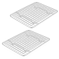 1 x RAW Customer Returns Herogo Small Cooling Rack, Stainless Steel Cooling Rack Set of 2, 25 x 19 x 2 cm Fit Small Baking Trays, Metal Cake Rack Baking Rack for Cakes Cookies Bread, Smooth Edges Durable, Dishwasher Safe - RRP €11.48