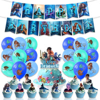 19 x Brand New SWOURT Mermaid Birthday Party Decoration, 24 Pieces Mermaid Birthday Party Set, Mermaid Cake Decoration, Happy Birthday Banner - RRP €258.78