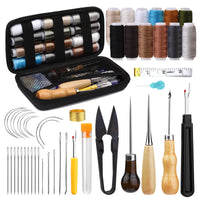 1 x RAW Customer Returns Ruasol 48 Piece Leather Sewing Set Leather Repair Hand Sewing DIY Craft - RRP €22.8