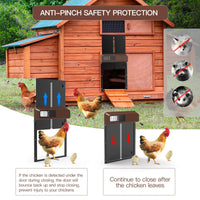 1 x RAW Customer Returns Shinmax Automatic Chicken Flap with Timer and Manual Chicken Door Automatic Aluminum Automatic Door Opener Chicken Coop Waterproof Battery Operated Chicken Coop Door for Safe Chicken Rearing - RRP €20.4