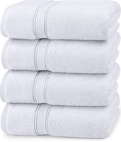 1 x RAW Customer Returns Utopia Towels - 4 Pack Bath Towels Set Premium 100 Ring-Spun Cotton 69 x 137 cm Towels, Highly Absorbent, Soft Feel Bath Towels White  - RRP €39.6