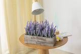 2 x Brand New velener Artificial Flower Potted Lavender Plant for Home Decor Wooden Tray, 14 Long  - RRP €59.98