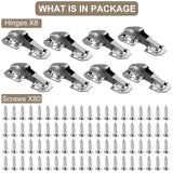 1 x RAW Customer Returns EFUTURETIME 8 x Kitchen Furniture Hinges 90 Hinge 113 43 mm 5 Inch with 80 Screws Hydraulically Damping Door Hinges for Cupboard - RRP €19.15
