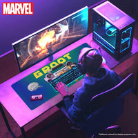 1 x RAW Customer Returns Marvel Avengers Desk Pad XXL - Gaming Desk Accessory 800x360mm as Wrist Rest - Anti-Slip, Office Supplies Pad Desk Mat Green Yellow Groot  - RRP €19.99