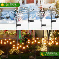 1 x RAW Customer Returns GEARLITE 4 Pack Firefly Solar Lights for Outdoor Garden, 8 LED Firefly Solar Lights for Outdoor with Warm White Light, IP65 Waterproof Swinging Garden Decoration for Outdoor Balcony Patio Outdoor - RRP €26.21