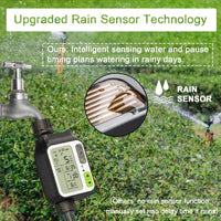 1 x RAW Customer Returns SOGUYI Watering Timer with Rain Delay Sensor, Watering Computer with 3 Watering Programs, Battery-Powered Watering Programmer with Large LCD Display, Garden Watering Timer - RRP €30.34