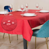 1 x RAW Customer Returns Tablecloth Outdoor Washable 140x300 Red Garden Tablecloth Tablecloths Weatherproof Oilcloth Tablecloth Table Cloth Made in Italy for Outdoor Use Tablecloth - RRP €20.99