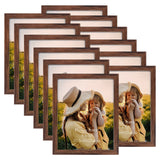 1 x RAW Customer Returns EXYGLO Wall or Table Photo Frame, 20x25cm Photo Frame, Decoration for Home, Office, Cafe, Brown Set of 12 - RRP €25.91