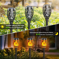 1 x RAW Customer Returns PUAIDA Solar Lamps for Outdoor Garden, 6 Pack Solar Lights Garden Decoration with Realistic Flame Effect, IP65 Waterproof Garden Lights Solar Torch Auto On Off for Outdoor Yard Balcony Terrace - RRP €23.39