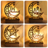 26 x Brand New Wooden LED Lamp Ramadan Decoration Crescent Moon Star Lights Muslim Islam Eid Ramadan Festival Decorations Half Moon Night Light For For Party, Home And As A Gift A  - RRP €227.24