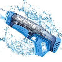 1 x RAW Customer Returns Electric Water Gun, Automatic Water Absorption Transparent Water Spray Gun, Electric Water Gun for Adults and Children, 500ml High Capacity, Range 8-10 Meters - RRP €47.99