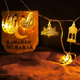 1 x RAW Customer Returns Hiboom Eid Al Adha Decoration Eid Mubarak String Lights Kerosene Lantern Moon Star Fairy Lights Battery Operated String Lights Ramadan Lighting for Indoor Outdoor Party Supplies 6.56ft 10 LEDs  - RRP €15.35