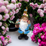 1 x Brand New MIJOMA GNOME Dwarf Garden Gnome - Garden Decoration - Garden Decoration - Gnome - Gnome for Garden - Home Decoration - Decoration for Patio for Balcony Blue Jacket - 22 cm  - RRP €19.2