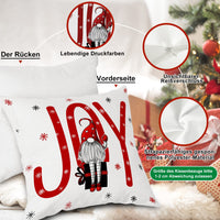 1 x RAW Customer Returns Lanpn Set of 4 Christmas Cushion Covers 60x60 cm, Merry Christmas Decorative Cushion Cover in Winter Christmas Pillowcases Christmas Home Decoration for Bedroom Sofa Bed Red  - RRP €18.64